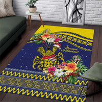 Monuina e Kilisimasi Niue Christmas Area Rug Niuean Tribal Pattern LT9 Gold - Polynesian Pride