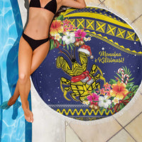 Monuina e Kilisimasi Niue Christmas Beach Blanket Niuean Tribal Pattern LT9 - Polynesian Pride