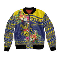 Monuina e Kilisimasi Niue Christmas Bomber Jacket Niuean Tribal Pattern LT9 Unisex Gold - Polynesian Pride