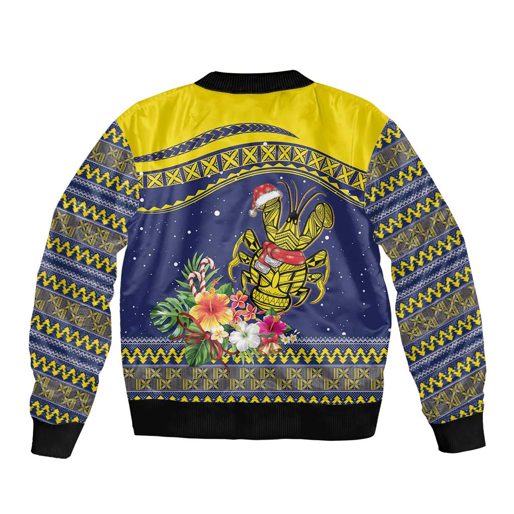 Monuina e Kilisimasi Niue Christmas Bomber Jacket Niuean Tribal Pattern LT9 - Polynesian Pride