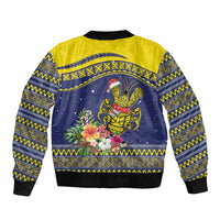 Monuina e Kilisimasi Niue Christmas Bomber Jacket Niuean Tribal Pattern LT9 - Polynesian Pride
