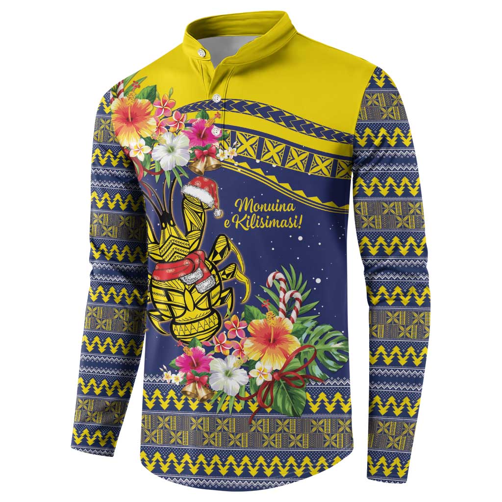 Monuina e Kilisimasi Niue Christmas Button Sweatshirt Niuean Tribal Pattern LT9 - Polynesian Pride