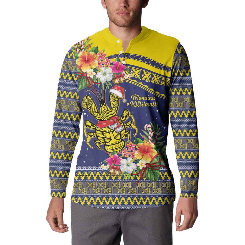 Monuina e Kilisimasi Niue Christmas Button Sweatshirt Niuean Tribal Pattern LT9 - Polynesian Pride