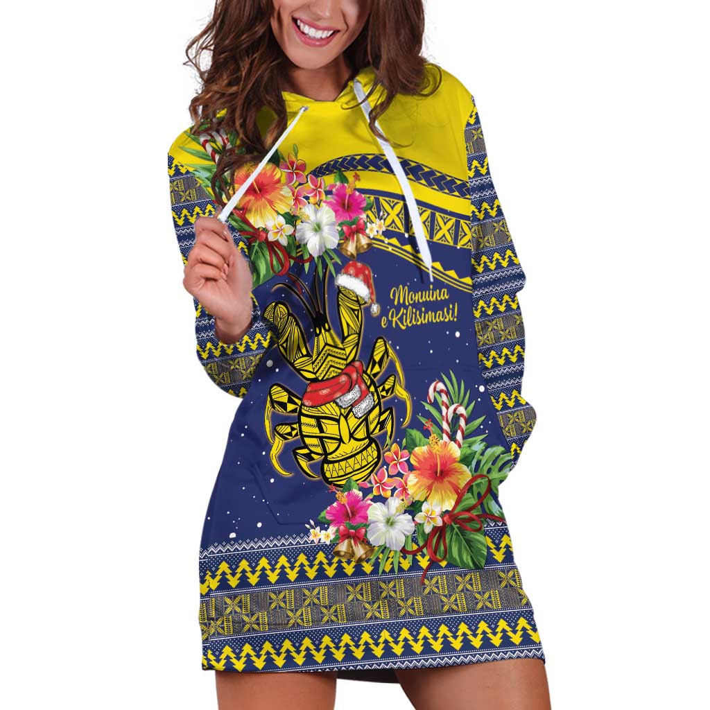Monuina e Kilisimasi Niue Christmas Hoodie Dress Niuean Tribal Pattern LT9 Gold - Polynesian Pride