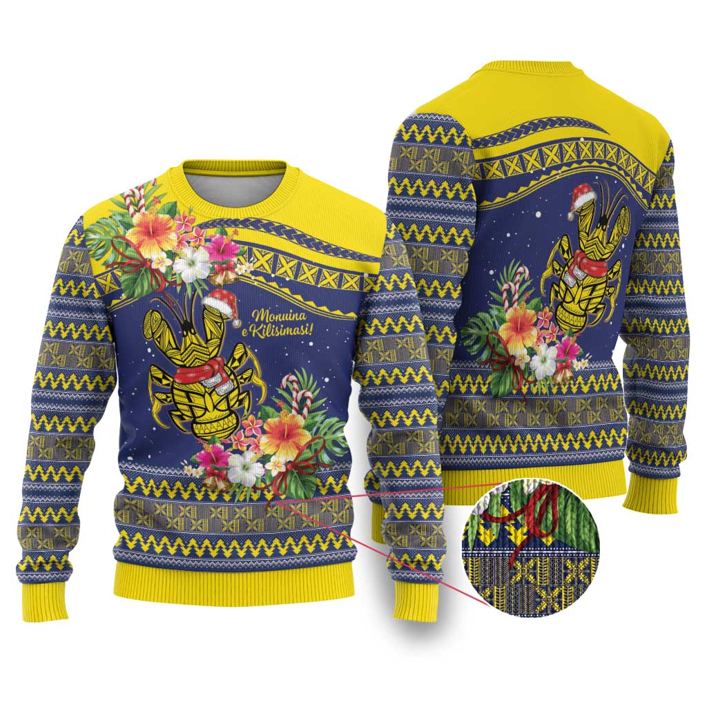 Monuina e Kilisimasi Niue Christmas Ugly Christmas Sweater Niuean Tribal Pattern LT9 Gold - Polynesian Pride