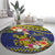 Monuina e Kilisimasi Niue Christmas Round Carpet Niuean Tribal Pattern