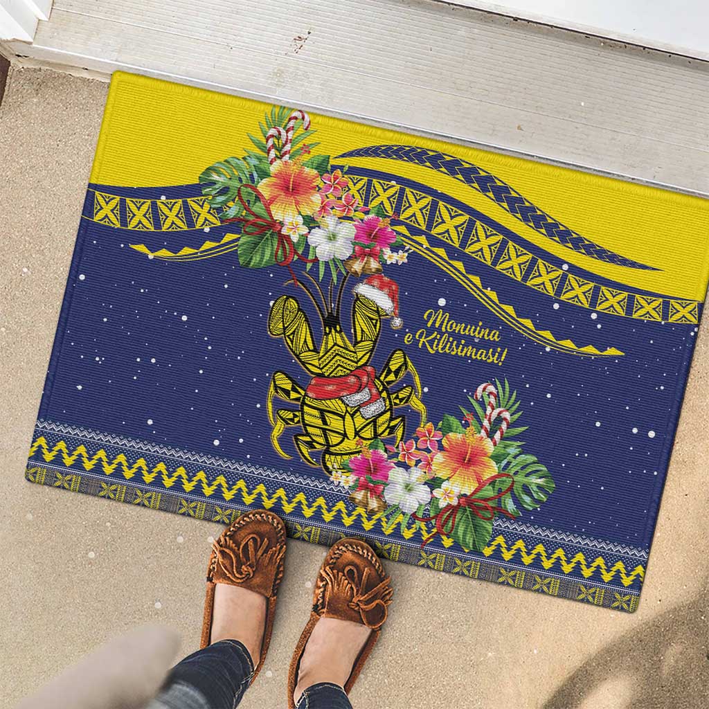 Monuina e Kilisimasi Niue Christmas Rubber Doormat Niuean Tribal Pattern LT9 - Polynesian Pride
