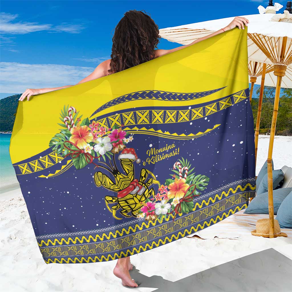 Monuina e Kilisimasi Niue Christmas Sarong Niuean Tribal Pattern LT9 One Size 44 x 66 inches Gold - Polynesian Pride