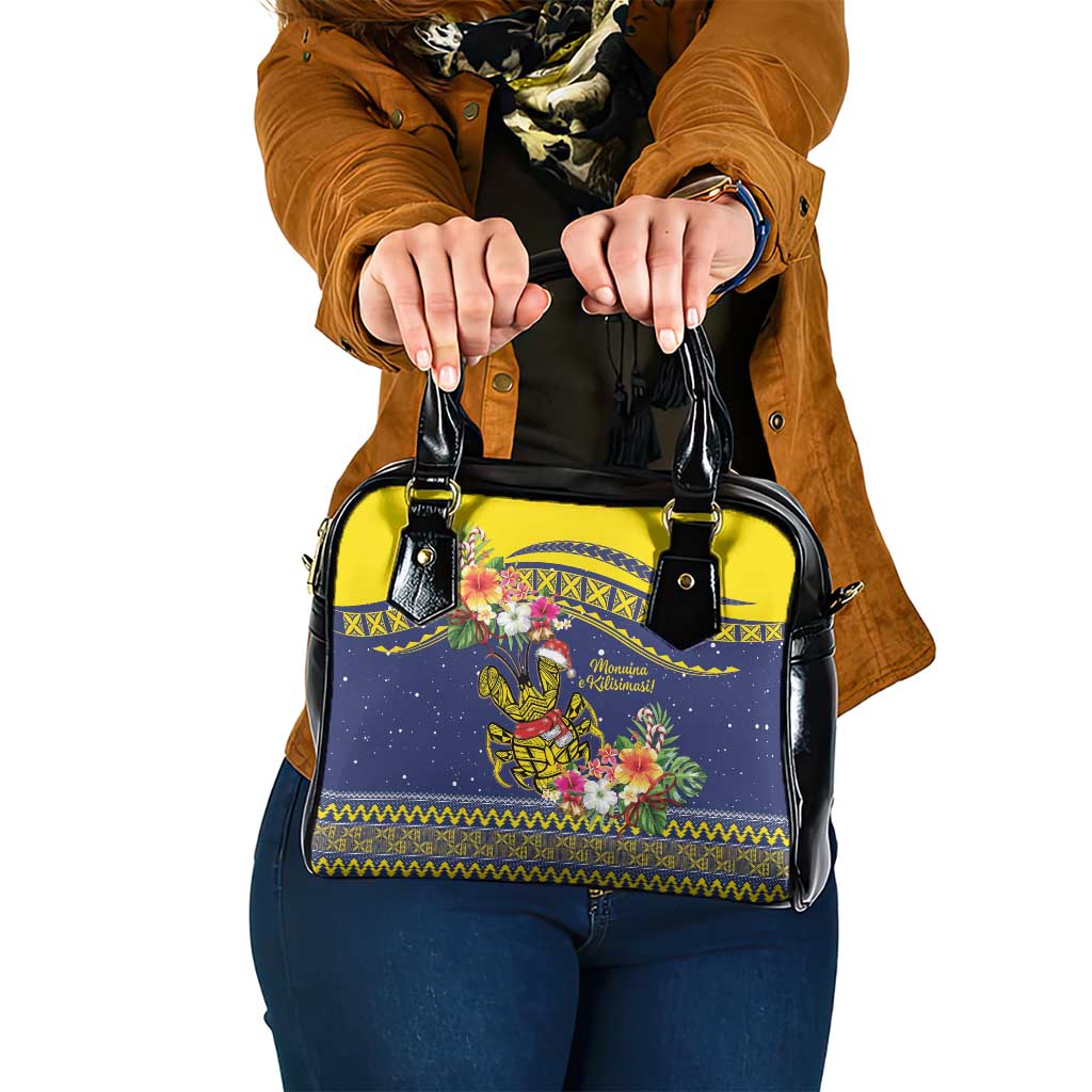 Monuina e Kilisimasi Niue Christmas Shoulder Handbag Niuean Tribal Pattern LT9 One Size Gold - Polynesian Pride