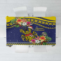Monuina e Kilisimasi Niue Christmas Tablecloth Niuean Tribal Pattern LT9 Gold - Polynesian Pride