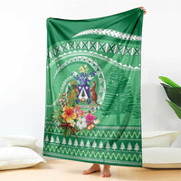Norfolk Island Pine Tree Christmas Blanket Coat of Arm and Polynesian Pattern LT9 - Polynesian Pride
