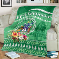 Norfolk Island Pine Tree Christmas Blanket Coat of Arm and Polynesian Pattern LT9 - Polynesian Pride