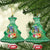 Norfolk Islands Pine Tree Christmas Ceramic Ornament Coat of Arm and Polynesian Pattern