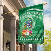 Norfolk Island Pine Tree Christmas Garden Flag Coat of Arm and Polynesian Pattern LT9 House Flag Green - Polynesian Pride