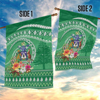 Norfolk Island Pine Tree Christmas Garden Flag Coat of Arm and Polynesian Pattern LT9 - Polynesian Pride