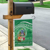 Norfolk Island Pine Tree Christmas Garden Flag Coat of Arm and Polynesian Pattern LT9 - Polynesian Pride