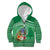 Norfolk Island Pine Tree Christmas Kid Hoodie Coat of Arm and Polynesian Pattern