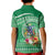 Norfolk Island Pine Tree Christmas Kid Polo Shirt Coat of Arm and Polynesian Pattern