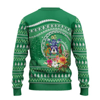 Norfolk Islands Pine Tree Christmas Ugly Christmas Sweater Coat of Arm and Polynesian Pattern LT9 - Polynesian Pride