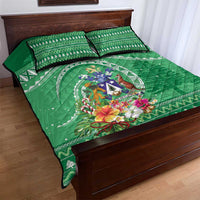 Norfolk Island Pine Tree Christmas Quilt Bed Set Coat of Arm and Polynesian Pattern LT9 - Polynesian Pride