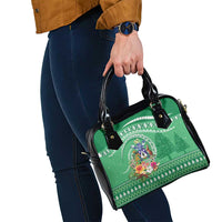 Norfolk Island Pine Tree Christmas Shoulder Handbag Coat of Arm and Polynesian Pattern LT9 - Polynesian Pride