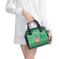 Norfolk Island Pine Tree Christmas Shoulder Handbag Coat of Arm and Polynesian Pattern LT9 - Polynesian Pride