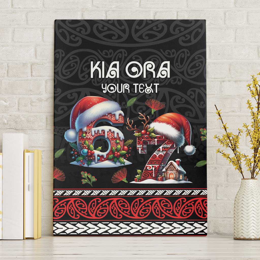 Aotearoa Six Seven Personalized Canvas Wall Art New Zealand Funny Christmas LT9 Without Frame Red - Polynesian Pride
