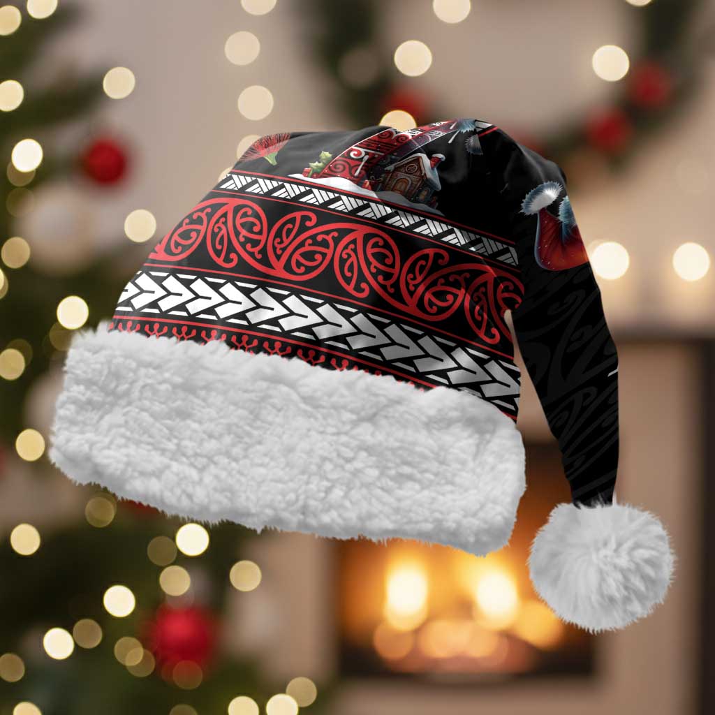 Aotearoa Six Seven Personalized Christmas Santa Hat New Zealand Funny Christmas LT9 With Fur Small Red - Polynesian Pride