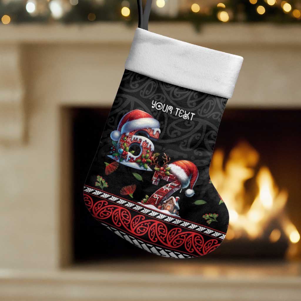 Aotearoa Six Seven Personalized Christmas Stocking New Zealand Funny Christmas LT9 Set of 2 Small: 9 x 18 x 14cm Red - Polynesian Pride