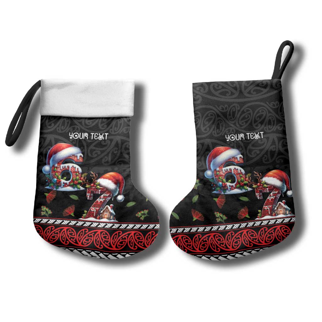 Aotearoa Six Seven Personalized Christmas Stocking New Zealand Funny Christmas LT9 - Polynesian Pride