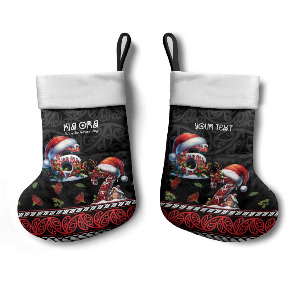 Aotearoa Six Seven Personalized Christmas Stocking New Zealand Funny Christmas LT9 - Polynesian Pride