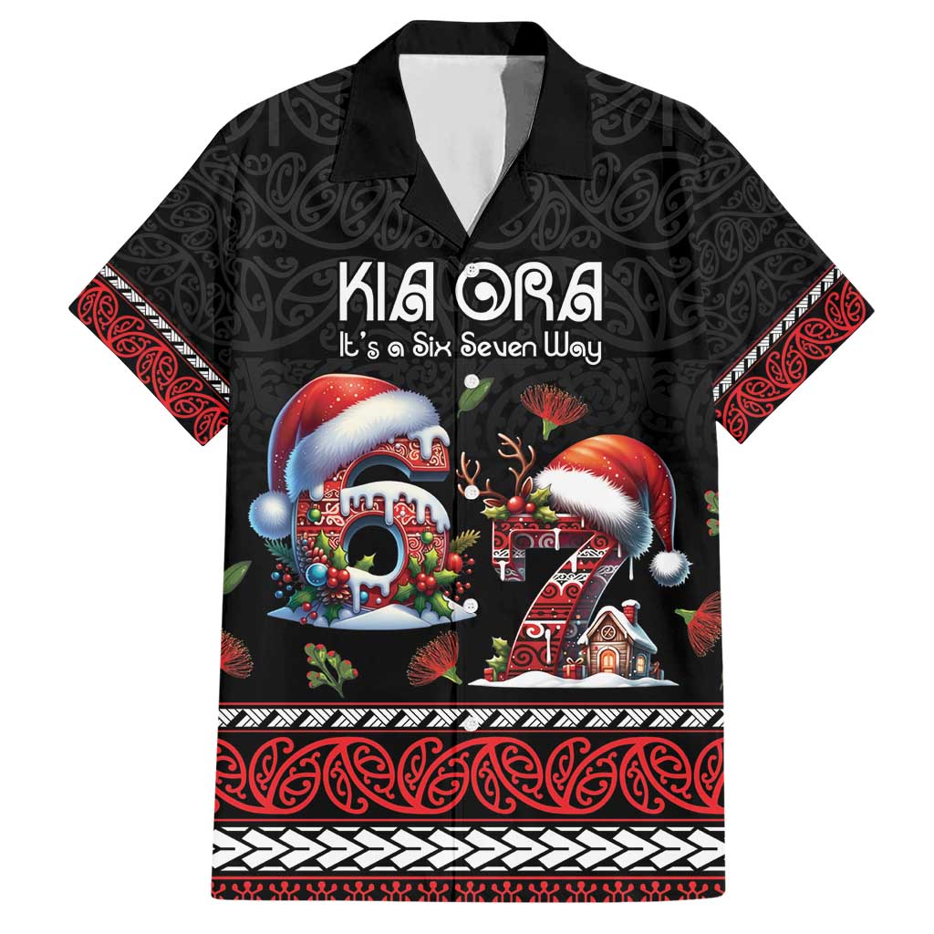 Aotearoa Six Seven Personalized Hawaiian Shirt New Zealand Funny Christmas LT9 Red - Polynesian Pride
