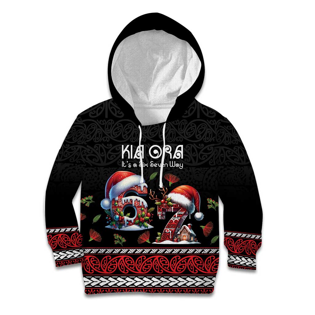 Aotearoa Six Seven Personalized Kid Hoodie New Zealand Funny Christmas LT9 Hoodie Red - Polynesian Pride