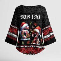 Aotearoa Six Seven Personalized Kimono Sleeve Blouse New Zealand Funny Christmas LT9 - Polynesian Pride