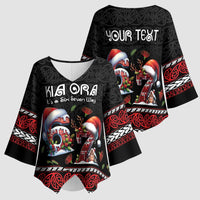 Aotearoa Six Seven Personalized Kimono Sleeve Blouse New Zealand Funny Christmas LT9 - Polynesian Pride