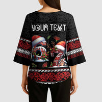 Aotearoa Six Seven Personalized Kimono Sleeve Blouse New Zealand Funny Christmas LT9 - Polynesian Pride