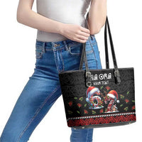 Aotearoa Six Seven Personalized Leather Tote Bag New Zealand Funny Christmas LT9 - Polynesian Pride