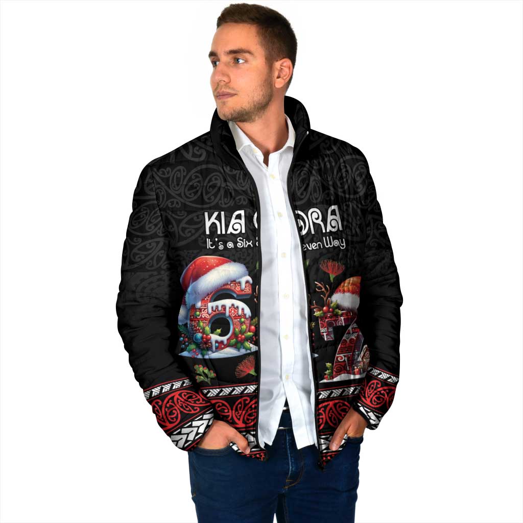 Aotearoa Six Seven Personalized Padded Jacket New Zealand Funny Christmas LT9 - Polynesian Pride