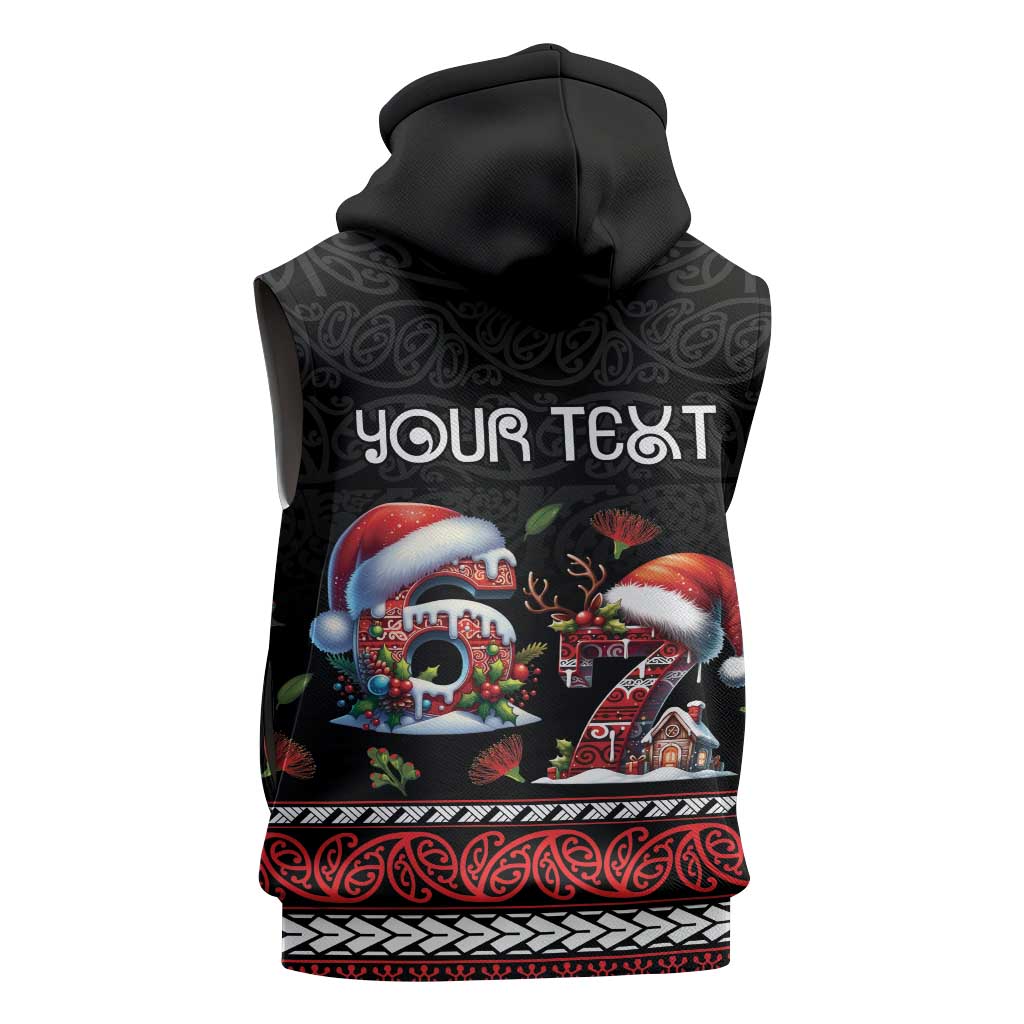 Aotearoa Six Seven Personalized Sleeveless Hoodie New Zealand Funny Christmas LT9 - Polynesian Pride