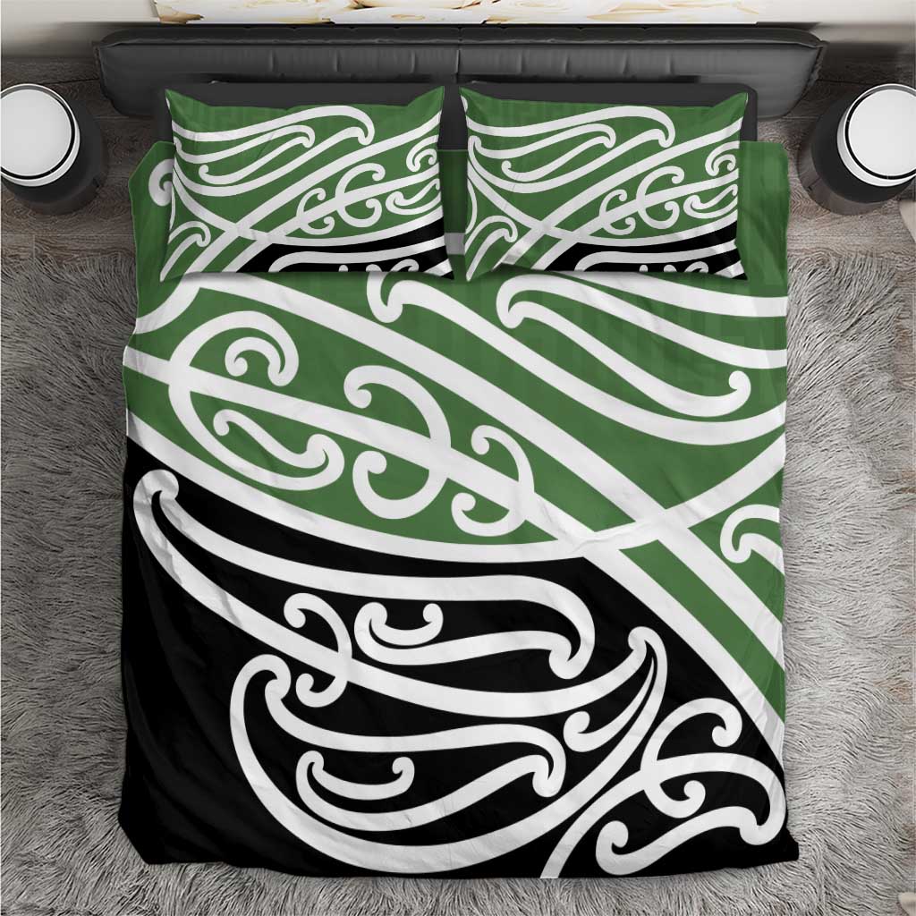 Green Fern New Zealand Kowhai Ngutukak Bedding Set LT9 Green - Polynesian Pride