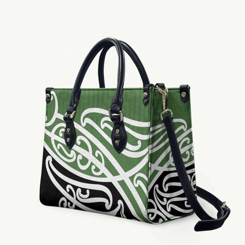 Green Fern New Zealand Kowhai Ngutukak Leather Bag LT9 Green - Polynesian Pride