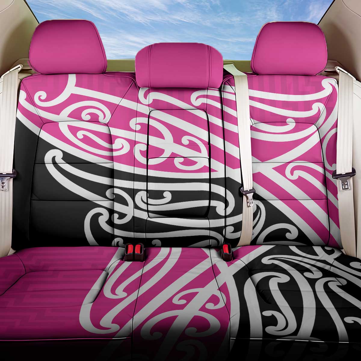 All Pink New Zealand Kowhai Ngutukak Back Car Seat Cover LT9 One Size Pink - Polynesian Pride