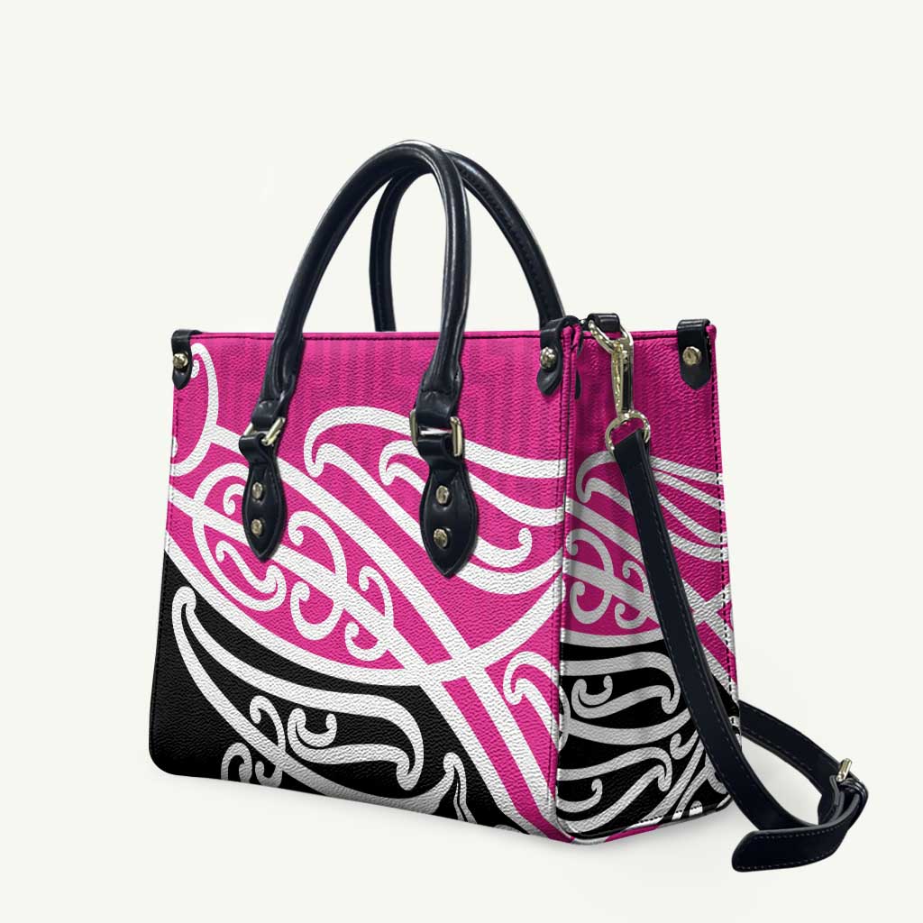 All Pink New Zealand Kowhai Ngutukak Leather Bag LT9 Pink - Polynesian Pride