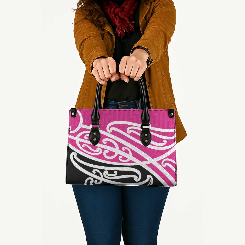 All Pink New Zealand Kowhai Ngutukak Leather Bag LT9 - Polynesian Pride