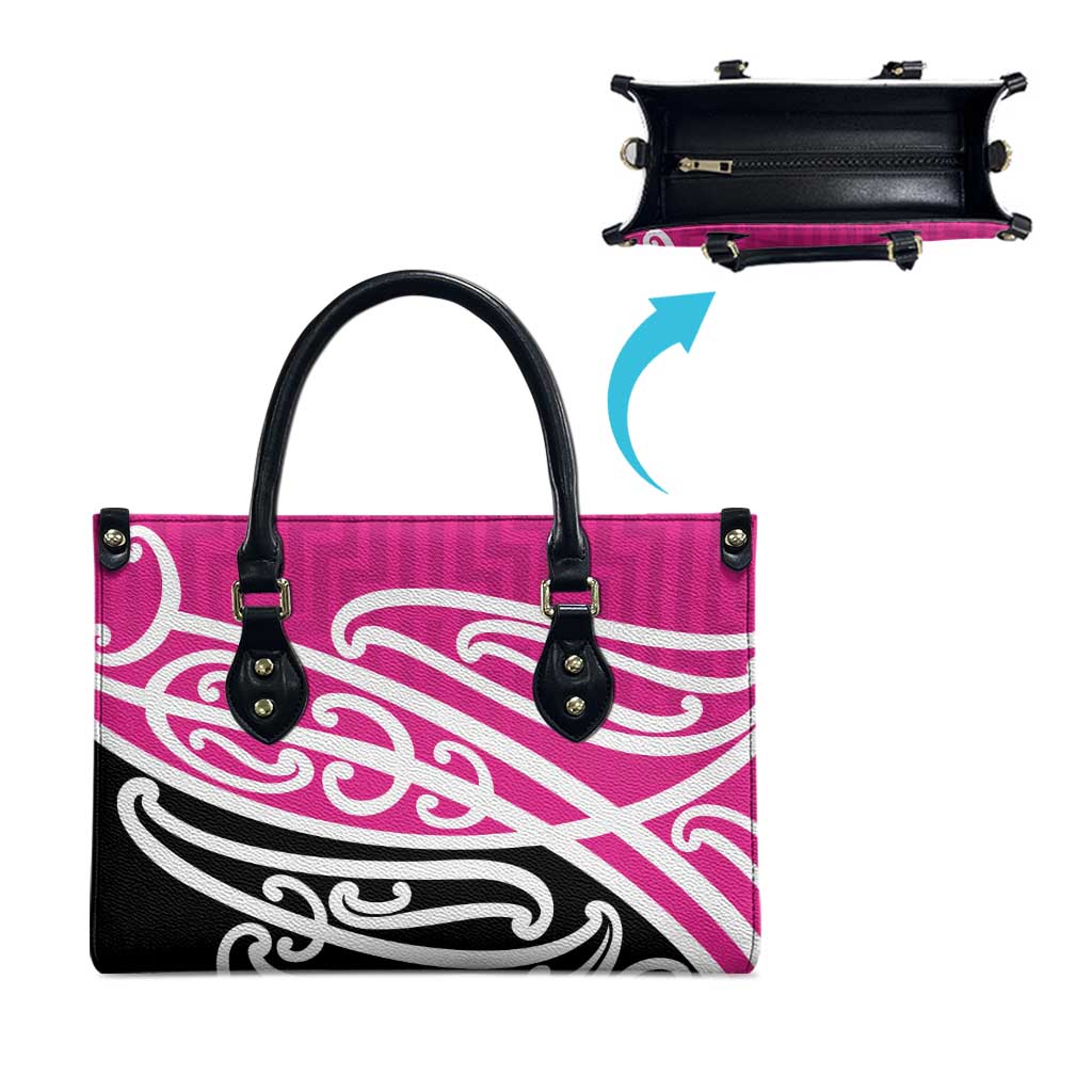 All Pink New Zealand Kowhai Ngutukak Leather Bag LT9 - Polynesian Pride