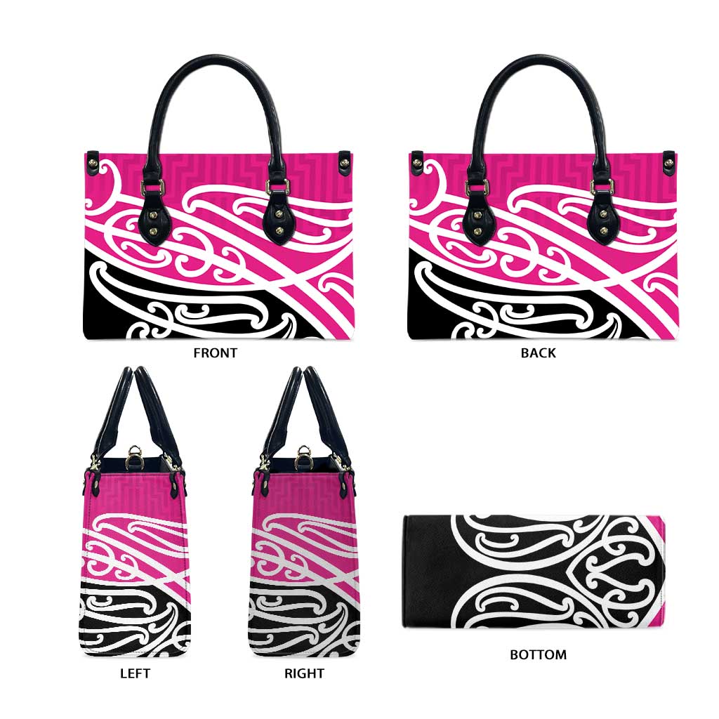 All Pink New Zealand Kowhai Ngutukak Leather Bag LT9 - Polynesian Pride