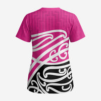 All Pink New Zealand Kowhai Ngutukak Scrub Top LT9 - Polynesian Pride