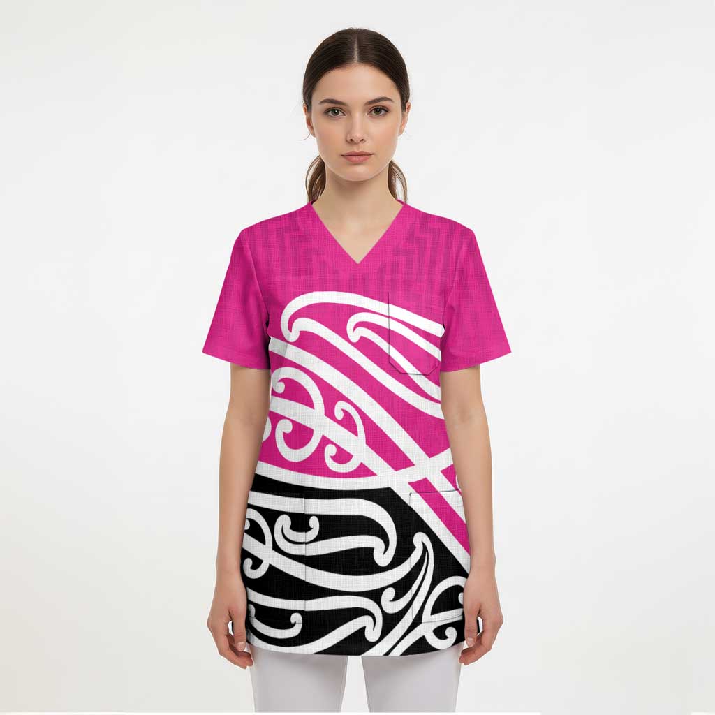 All Pink New Zealand Kowhai Ngutukak Scrub Top LT9 - Polynesian Pride