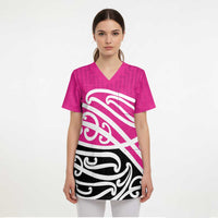 All Pink New Zealand Kowhai Ngutukak Scrub Top LT9 - Polynesian Pride