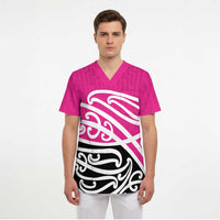 All Pink New Zealand Kowhai Ngutukak Scrub Top LT9 - Polynesian Pride
